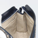 Christian Dior Trotter Canvas Clutch Bag Navy Silver Auth mr2733-10