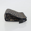 Christian Dior Trotter Canvas Clutch Bag Navy Silver Auth mr2733-3