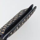 Christian Dior Trotter Canvas Clutch Bag Navy Silver Auth mr2733-5