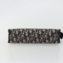 Christian Dior Trotter Canvas Clutch Bag Navy Silver Auth mr2733-6