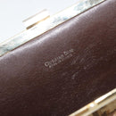 Christian Dior Trotter Canvas Clutch Bag Brown Gold Auth mr2734A-9