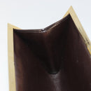 Christian Dior Trotter Canvas Clutch Bag Brown Gold Auth mr2734A-12