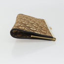 Christian Dior Trotter Canvas Clutch Bag Brown Gold Auth mr2734A-3