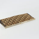 Christian Dior Trotter Canvas Clutch Bag Brown Gold Auth mr2734A-5