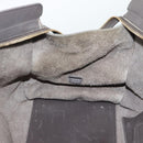 SAINT LAURENT Cabas Hand Bag Leather Gray Gold Auth mr2735A-20