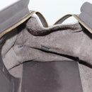 SAINT LAURENT Cabas Hand Bag Leather Gray Gold Auth mr2735A-21