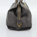 SAINT LAURENT Cabas Hand Bag Leather Gray Gold Auth mr2735A-4