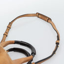 Chloe Etel Shoulder Bag Leather 2way Brown Gold Auth mr2737-10