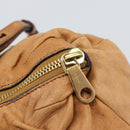 Chloe Etel Shoulder Bag Leather 2way Brown Gold Auth mr2737-16