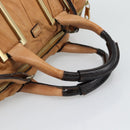 Chloe Etel Shoulder Bag Leather 2way Brown Gold Auth mr2737-7