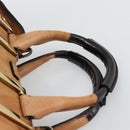 Chloe Etel Shoulder Bag Leather 2way Brown Gold Auth mr2737-8