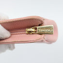 CHANEL Pouch Caviar Skin Pink Gold CC Auth mr2739-8
