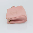 CHANEL Pouch Caviar Skin Pink Gold CC Auth mr2739-3
