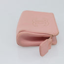CHANEL Pouch Caviar Skin Pink Gold CC Auth mr2739-4