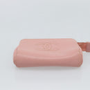 CHANEL Pouch Caviar Skin Pink Gold CC Auth mr2739-6