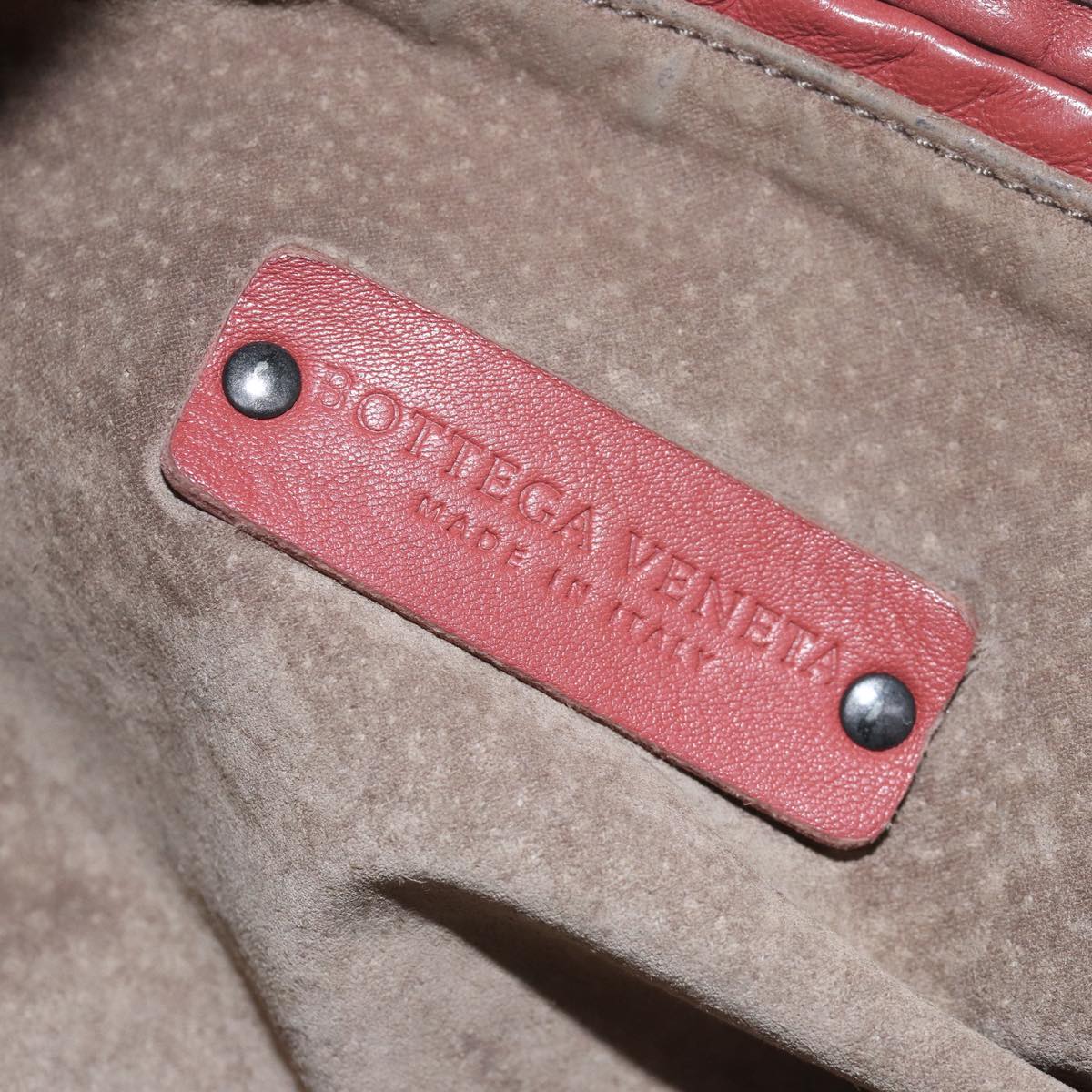 BOTTEGA VENETA INTRECCIATO Tote Bag Leather Red Auth mr274