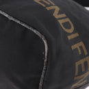 FENDI Shoulder Bag Canvas Black Gold Auth mr2741-11