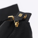 FENDI Shoulder Bag Canvas Black Gold Auth mr2741-14