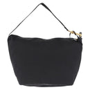 FENDI Shoulder Bag Canvas Black Gold Auth mr2741-3