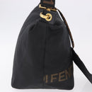 FENDI Shoulder Bag Canvas Black Gold Auth mr2741-5