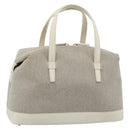 LOEWE Hand Bag Canvas Gray Silver Auth mr2742-1