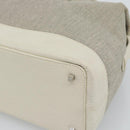 LOEWE Hand Bag Canvas Gray Silver Auth mr2742-9