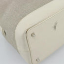 LOEWE Hand Bag Canvas Gray Silver Auth mr2742-14