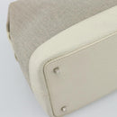 LOEWE Hand Bag Canvas Gray Silver Auth mr2742-16
