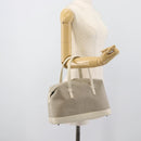 LOEWE Hand Bag Canvas Gray Silver Auth mr2742-23