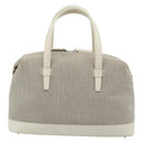 LOEWE Hand Bag Canvas Gray Silver Auth mr2742-2