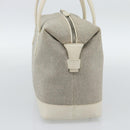 LOEWE Hand Bag Canvas Gray Silver Auth mr2742-3
