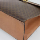 CELINE Macadam Canvas Hand Bag PVC Leather Brown Gold Auth mr2743-10