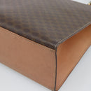 CELINE Macadam Canvas Hand Bag PVC Leather Brown Gold Auth mr2743-12