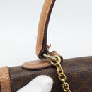 CELINE Macadam Canvas Hand Bag PVC Leather Brown Gold Auth mr2743-15