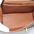 CELINE Macadam Canvas Hand Bag PVC Leather Brown Gold Auth mr2743-17