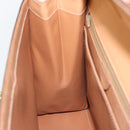 CELINE Macadam Canvas Hand Bag PVC Leather Brown Gold Auth mr2743-19