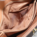 CELINE Macadam Canvas Hand Bag PVC Leather Brown Gold Auth mr2743-21