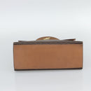 CELINE Macadam Canvas Hand Bag PVC Leather Brown Gold Auth mr2743-9