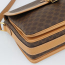 CELINE Macadam Canvas Shoulder Bag PVC Leather Brown Gold Auth mr2744A-11