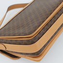 CELINE Macadam Canvas Shoulder Bag PVC Leather Brown Gold Auth mr2744A-13