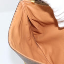 CELINE Macadam Canvas Shoulder Bag PVC Leather Brown Gold Auth mr2744A-19