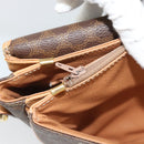 CELINE Macadam Canvas Shoulder Bag PVC Leather Brown Gold Auth mr2744A-20