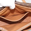 CELINE Macadam Canvas Shoulder Bag PVC Leather Brown Gold Auth mr2744A-23