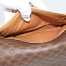 CELINE Macadam Canvas Shoulder Bag PVC Leather Brown Gold Auth mr2744A-25