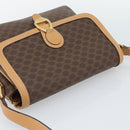 CELINE Macadam Canvas Shoulder Bag PVC Leather Brown Gold Auth mr2744A-6