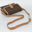 CELINE Macadam Canvas Shoulder Bag PVC Leather Brown Gold Auth mr2744A-7