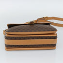 CELINE Macadam Canvas Shoulder Bag PVC Leather Brown Gold Auth mr2744A-9