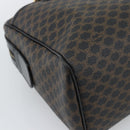 CELINE Macadam Canvas Hand Bag PVC Leather Black Gold Auth mr2745A-13