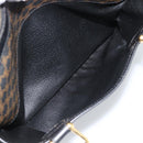 CELINE Macadam Canvas Hand Bag PVC Leather Black Gold Auth mr2745A-22