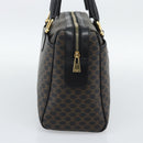 CELINE Macadam Canvas Hand Bag PVC Leather Black Gold Auth mr2745A-4